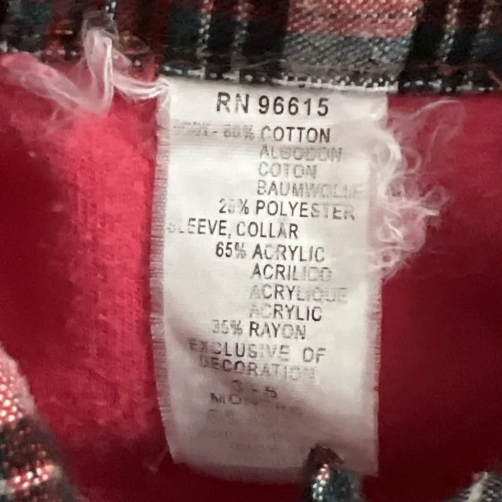 Vintage Baby‎ Christmas One Piece Romper Velour Size 3 To 6 Month Bear Train Red